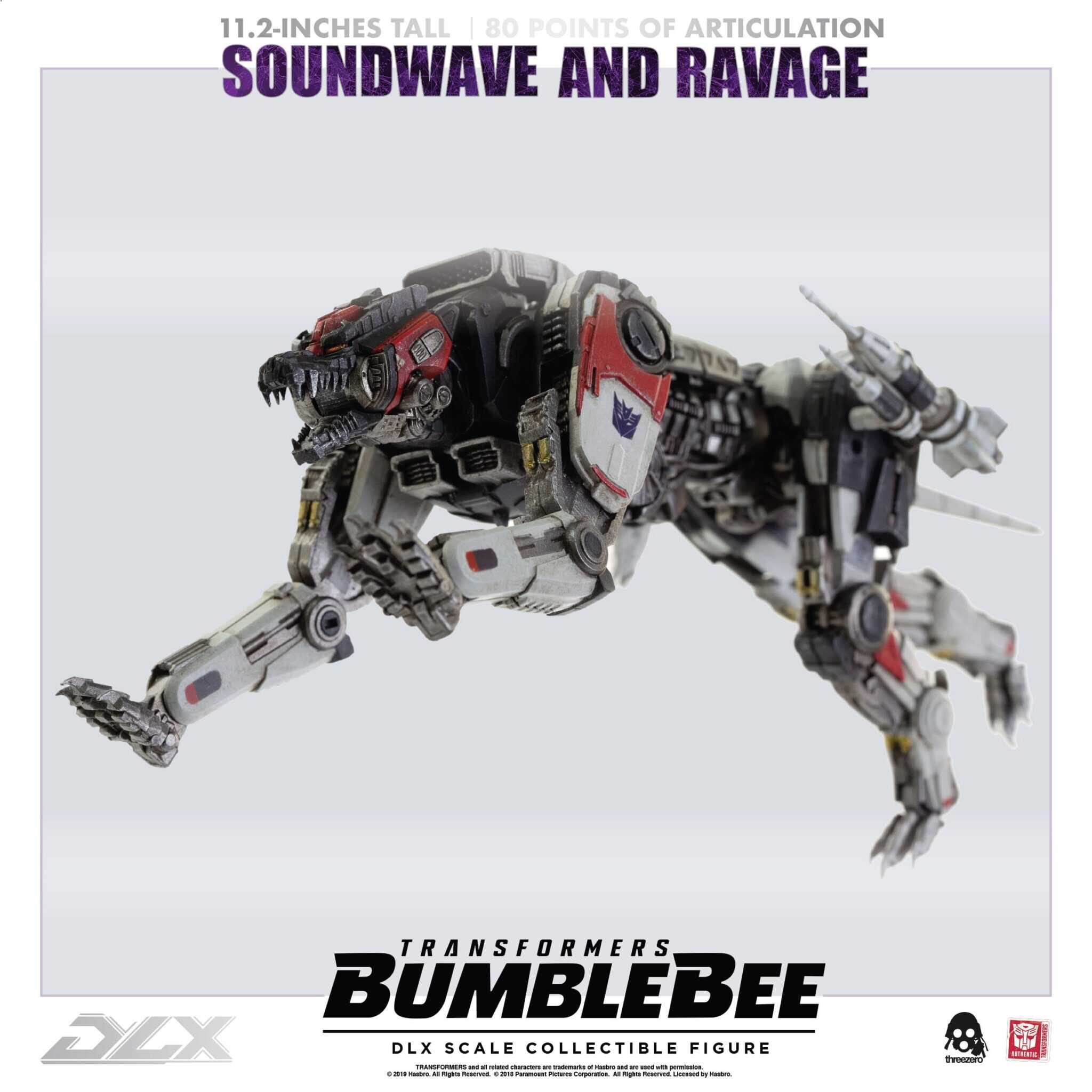 Transformers BUMBLEBEE DLX SOUNDWAVE AND RAVAGE – threezero