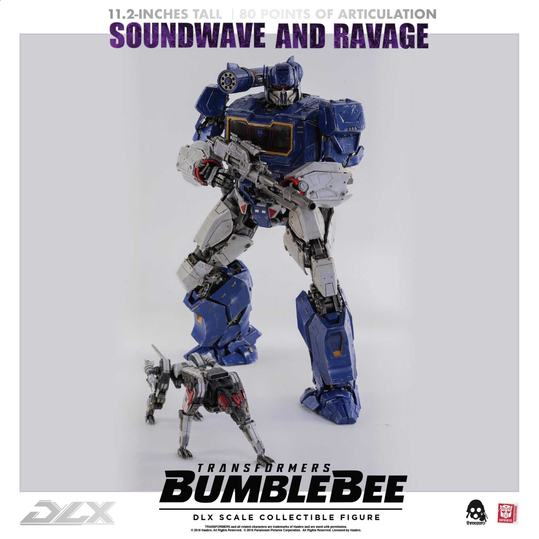Transformers BUMBLEBEE DLX SOUNDWAVE AND RAVAGE – threezero