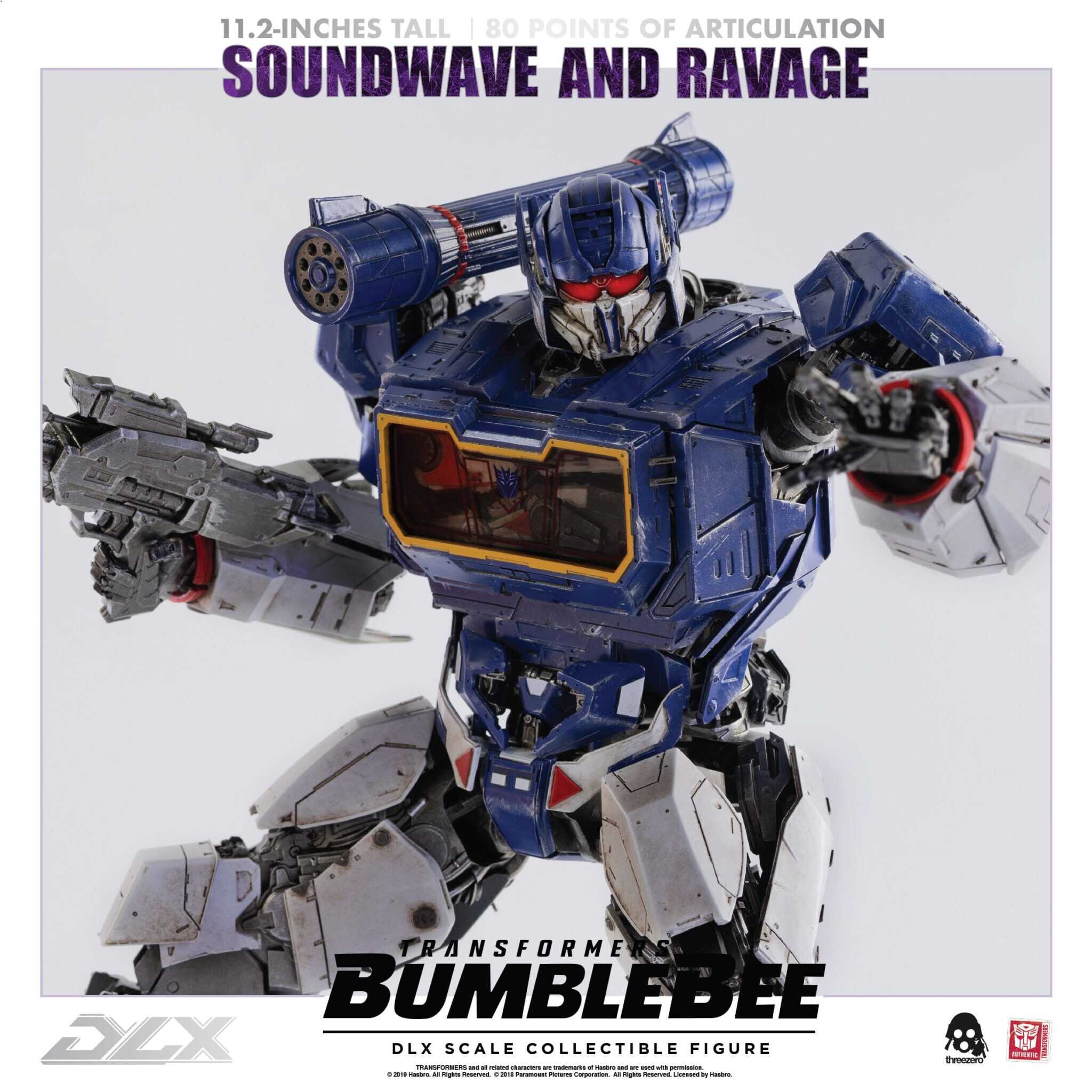 トランスフォーマー threezero サウンドウェーブ Soundwave and Ravage Collectible Figure DLX Scale